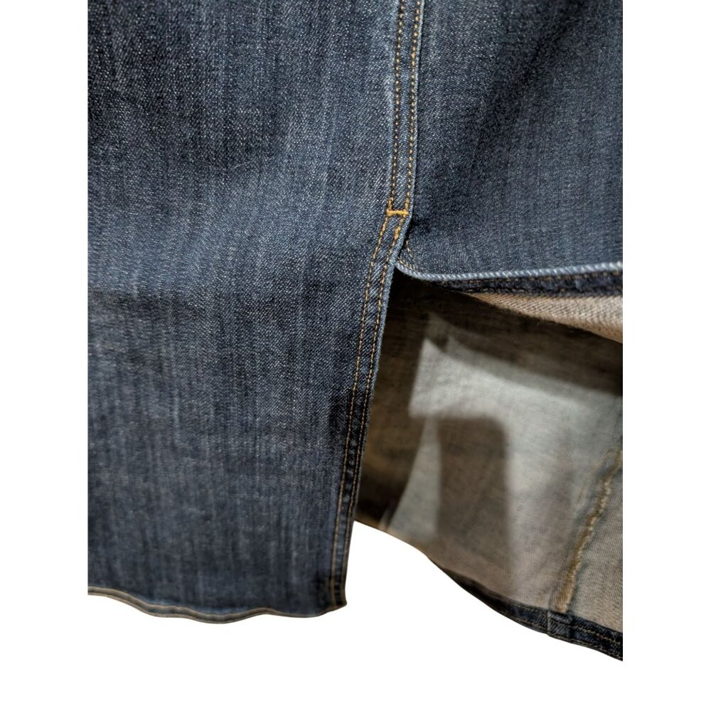 Lands End Womens Dark Wash Denim A-Line Skirt Size 12 - Picture 8 of 10